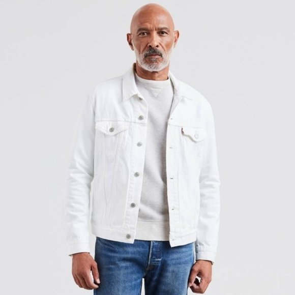 Levi's Other - Levi's Men's White Out Trucker Jean Jacket Size Medium Cotton Long Sleeve